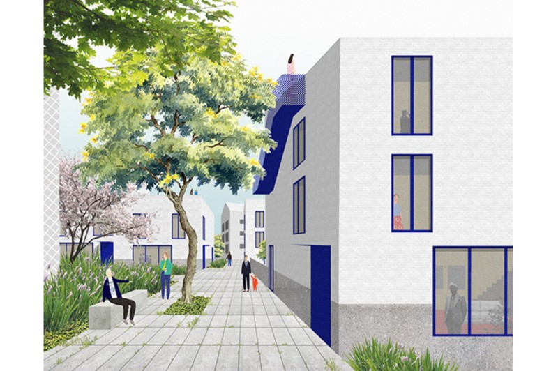 180215 Homborch Vue 2 Ledroit Pierret Polet Lpparchitectes Logements Cit Jardin Uccle